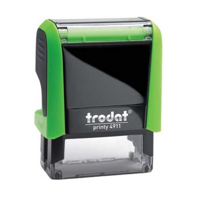 TRODAT 4911 (1-3 σειρών) (38x14mm) ΠΡΑΣΙΝΗ με μπλέ μελάνι